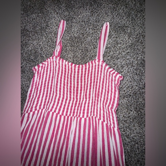 Raviya pink striped floor length maxi dress with pockets - Picture 2 of 4